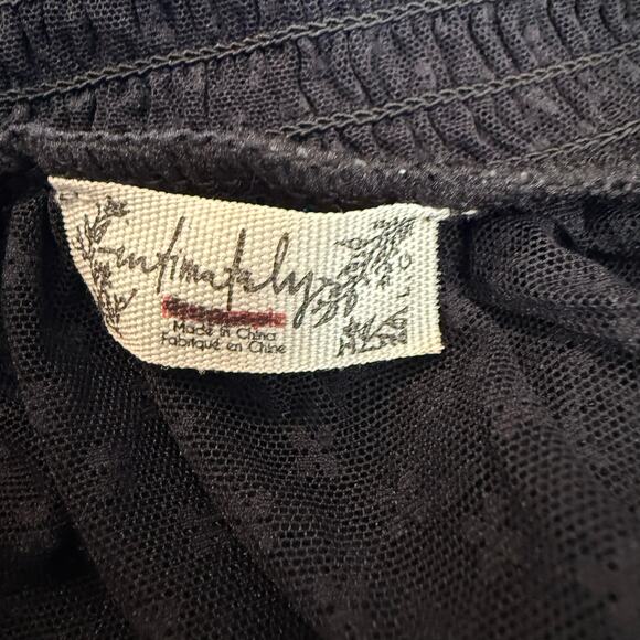 Free People maxi skirt ruffled tiered sheer flowy boho half slip frilly - Picture 7 of 9